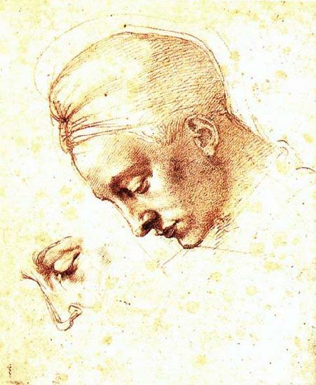 Michelangelo Buonarroti Study of a Head France oil painting art